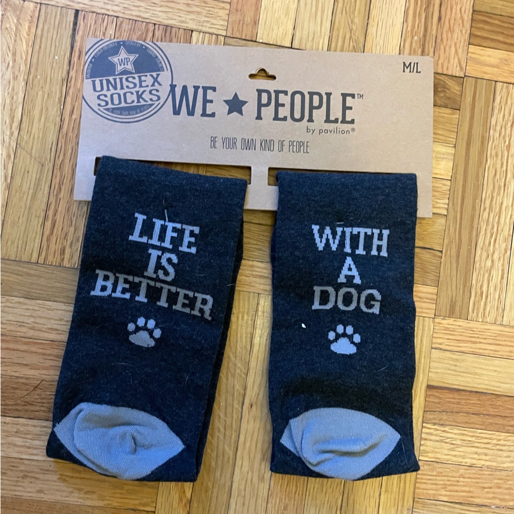 life is better with a dog socks